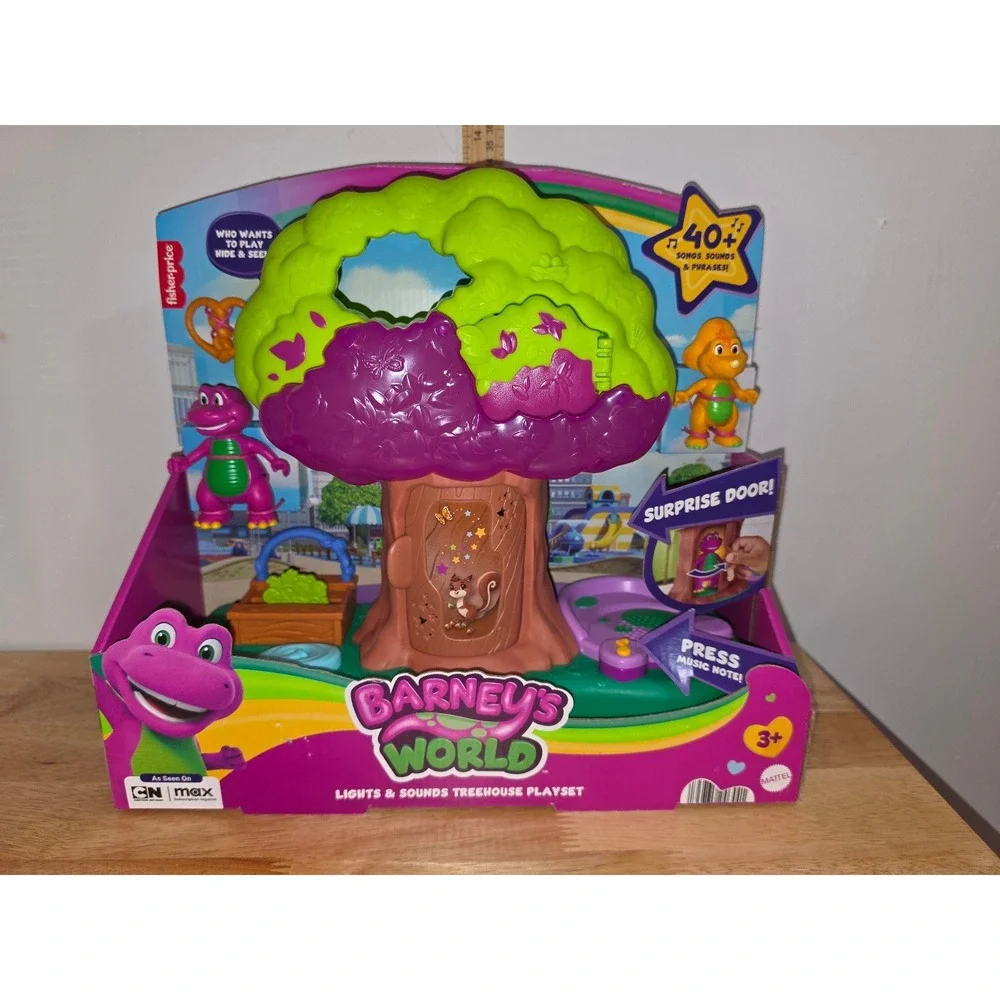 Barney's World Lights & Sounds Treehouse Playset Fisher-Price new